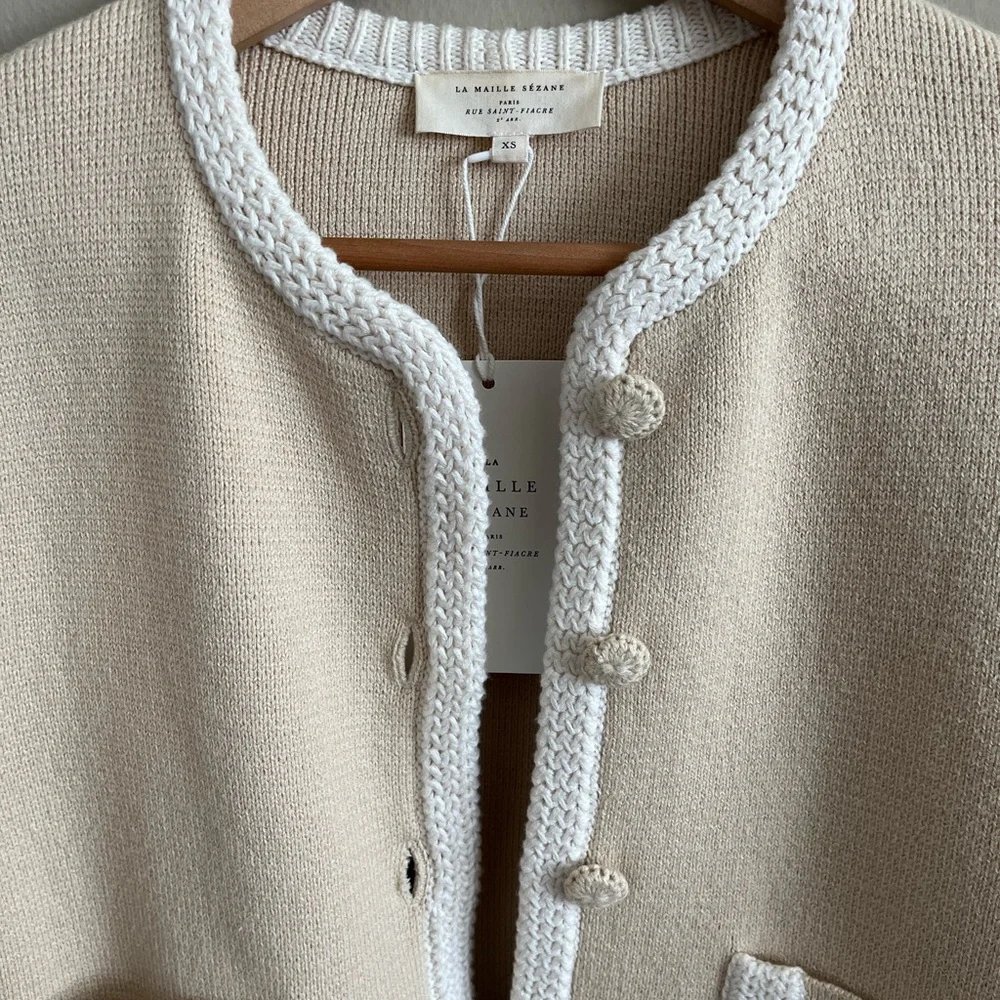 Sézane Auguste Jacket Cream XS NWT - Picture 4 of 5